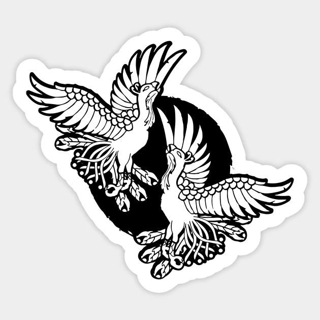 Phoenix Illustration Sticker by TOKOAJA